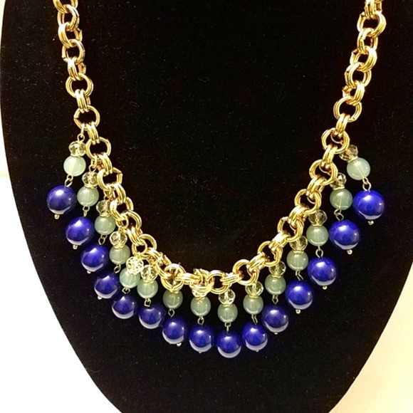 Ann Taylor Jewelry - Ann Taylor Gold Tone Beaded Statement Necklace